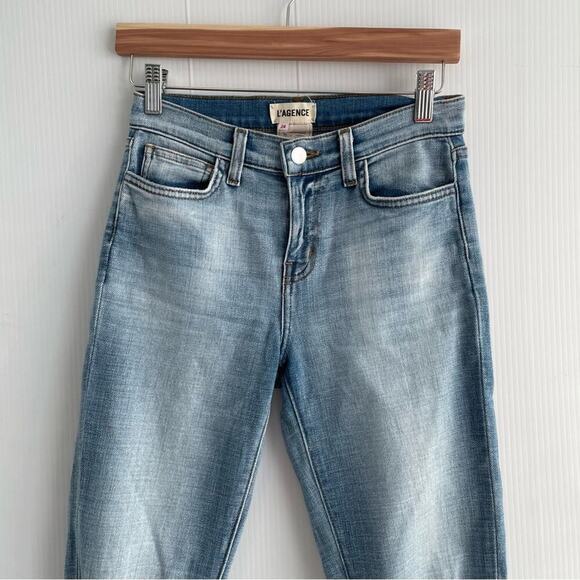 L’AGENCE skinny distressed crop length jeans size 24 - Picture 4 of 13